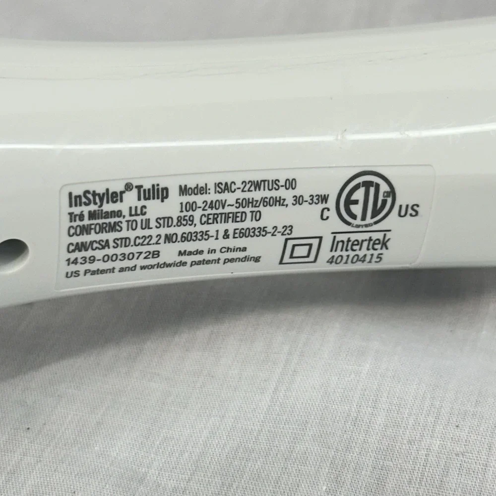 Instyler Tulip Auto Curler Automatic Curling Tong Iron Wave‎ Machine White
